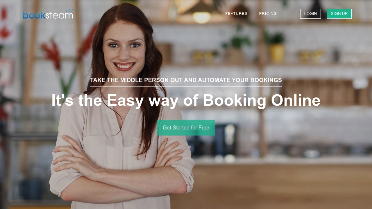 Screenshot of BookSteam website