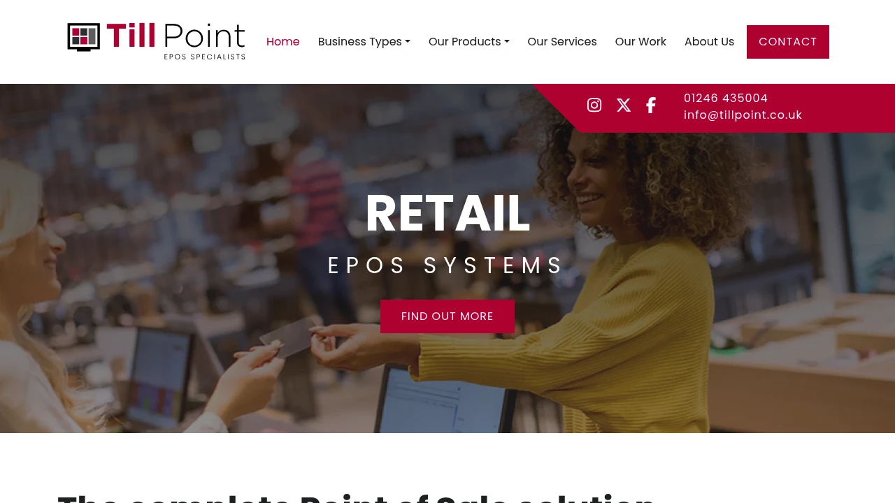 Screenshot of Till Point website