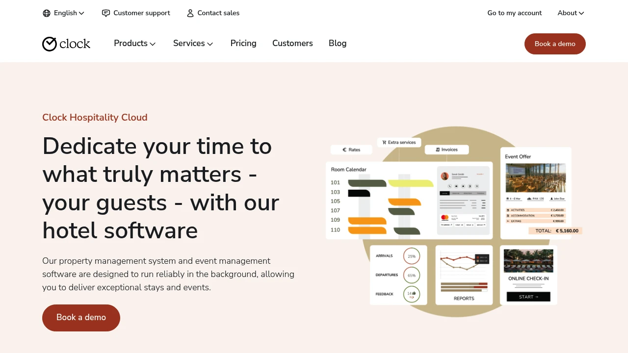 Screenshot of Clock website