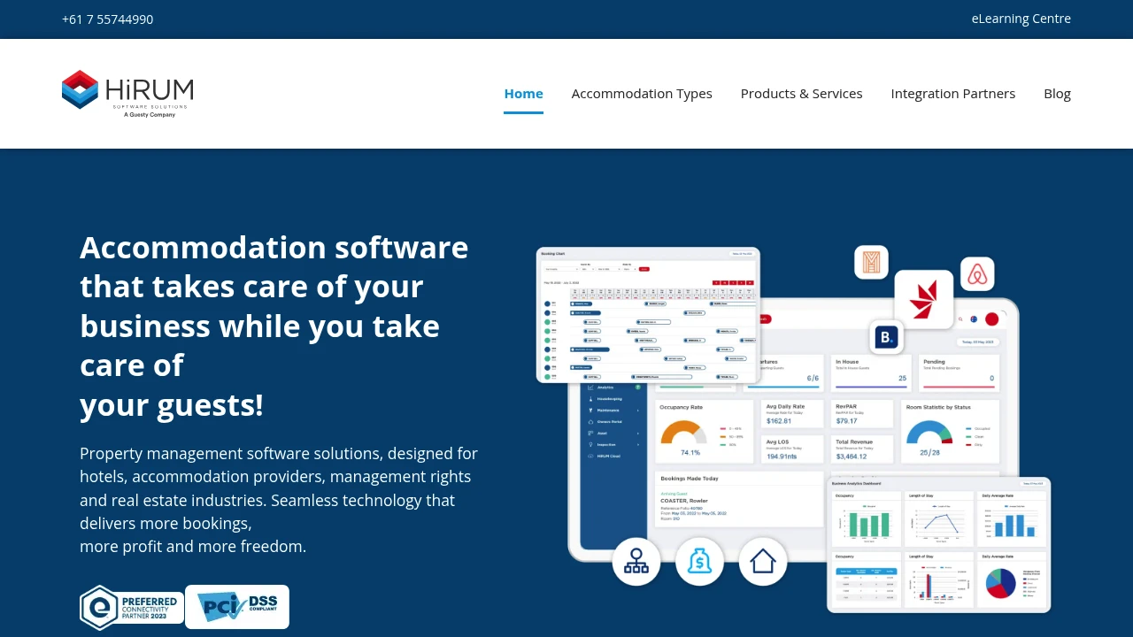 Screenshot of HiRUM Software Solutions website