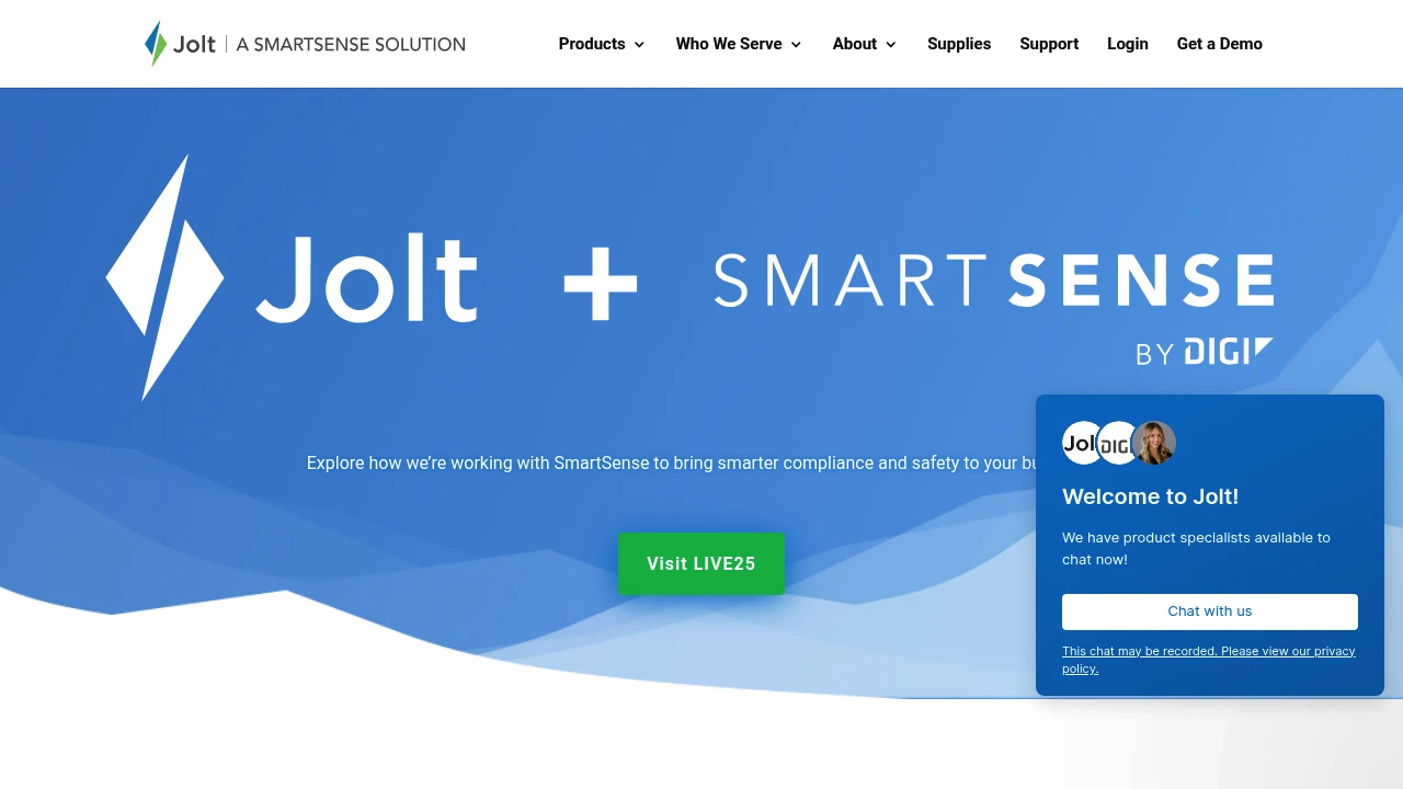 Screenshot of Jolt website