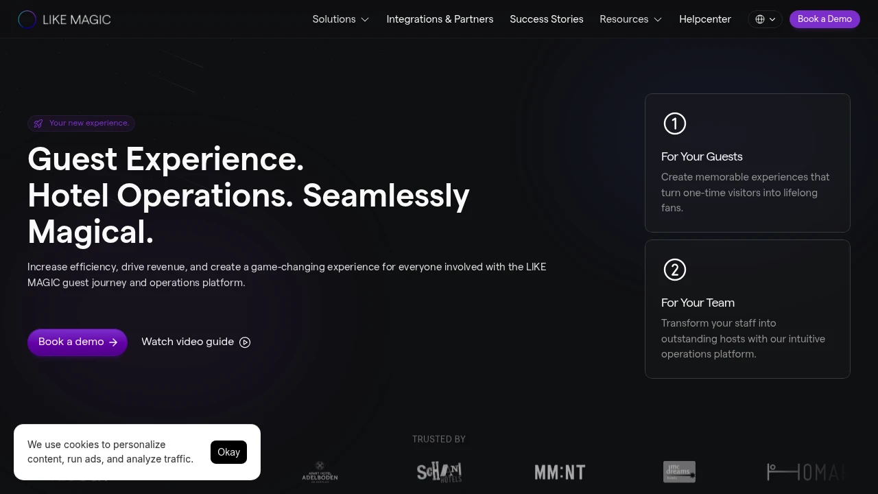 Screenshot of LIKE MAGIC website