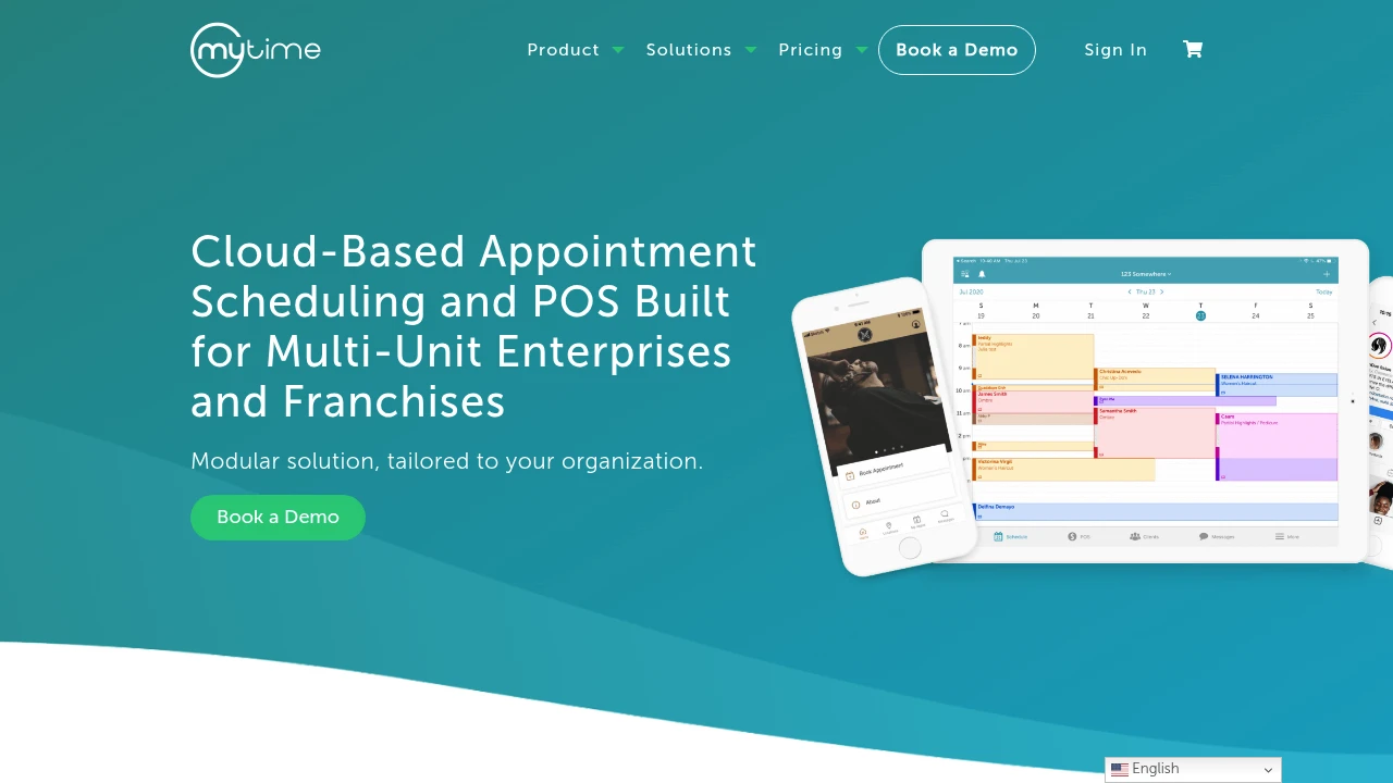 Screenshot of MyTime website