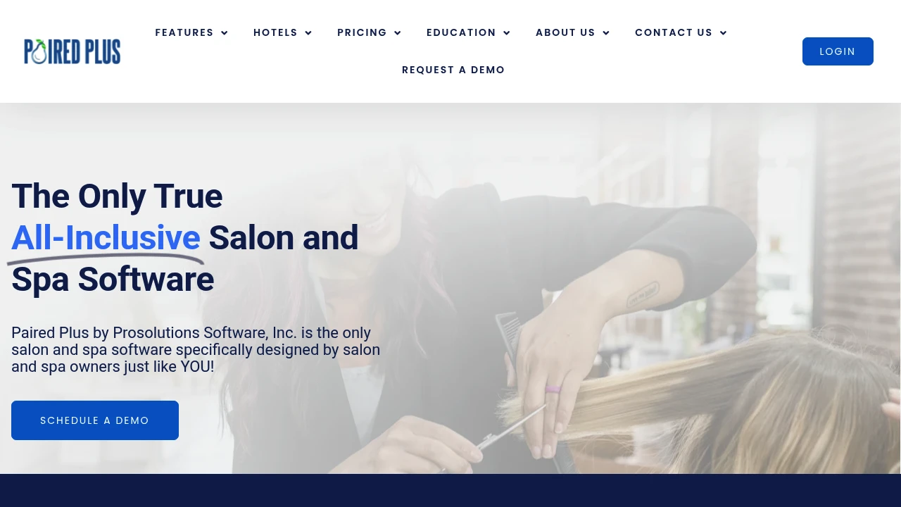 Screenshot of Paired Plus website