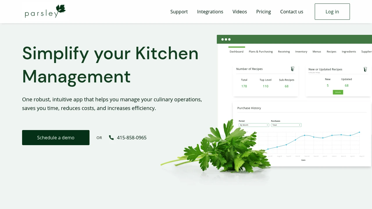 Screenshot of Parsley website