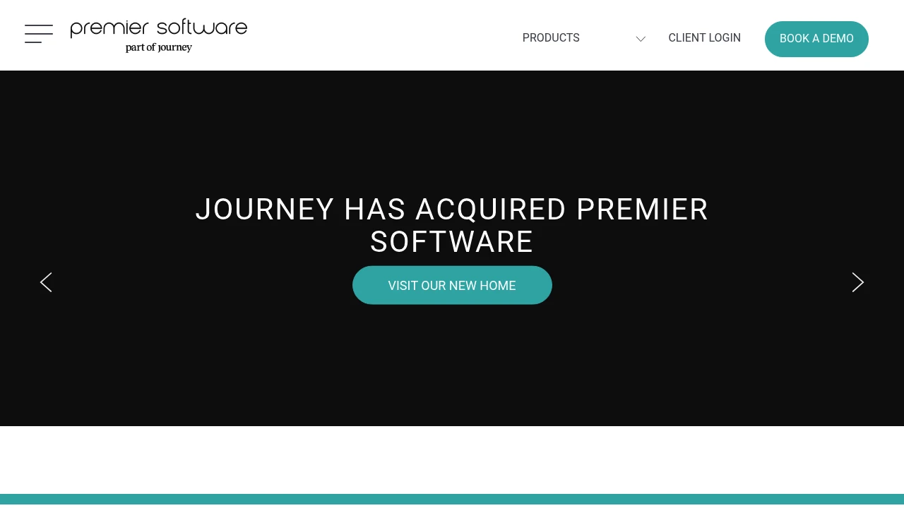 Screenshot of Premier Software Core website