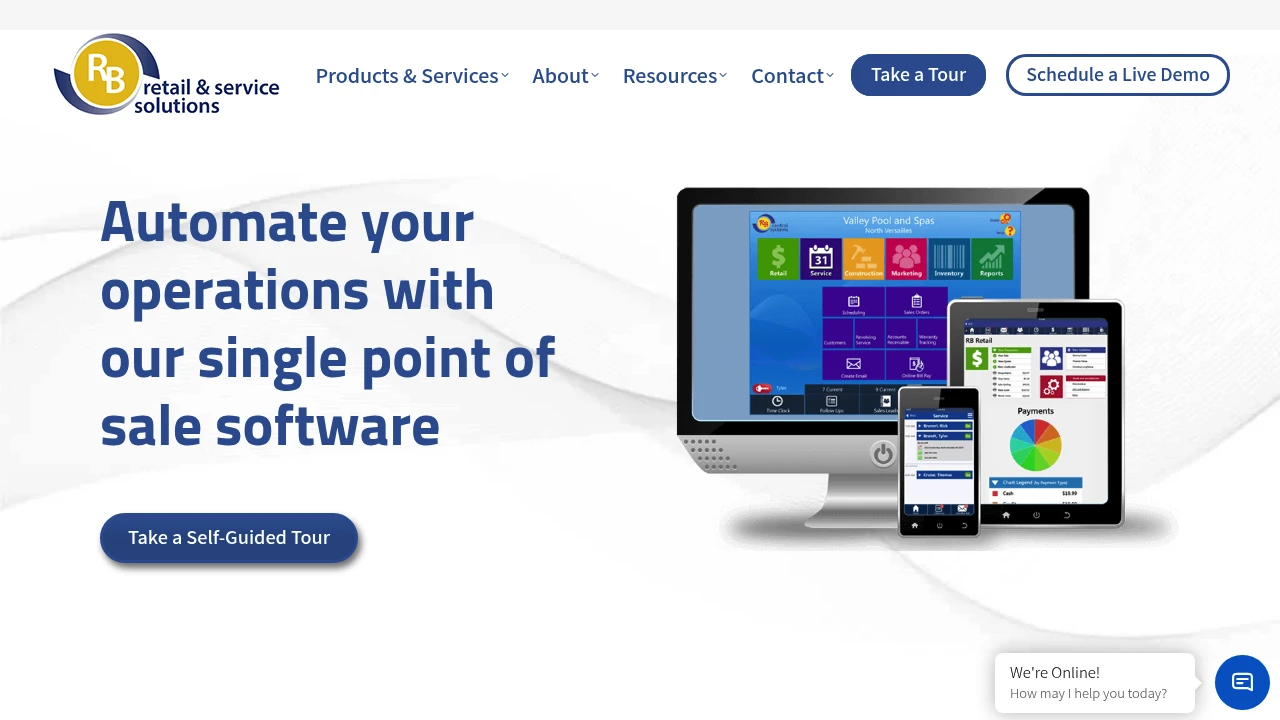 Screenshot of RB Control Systems website