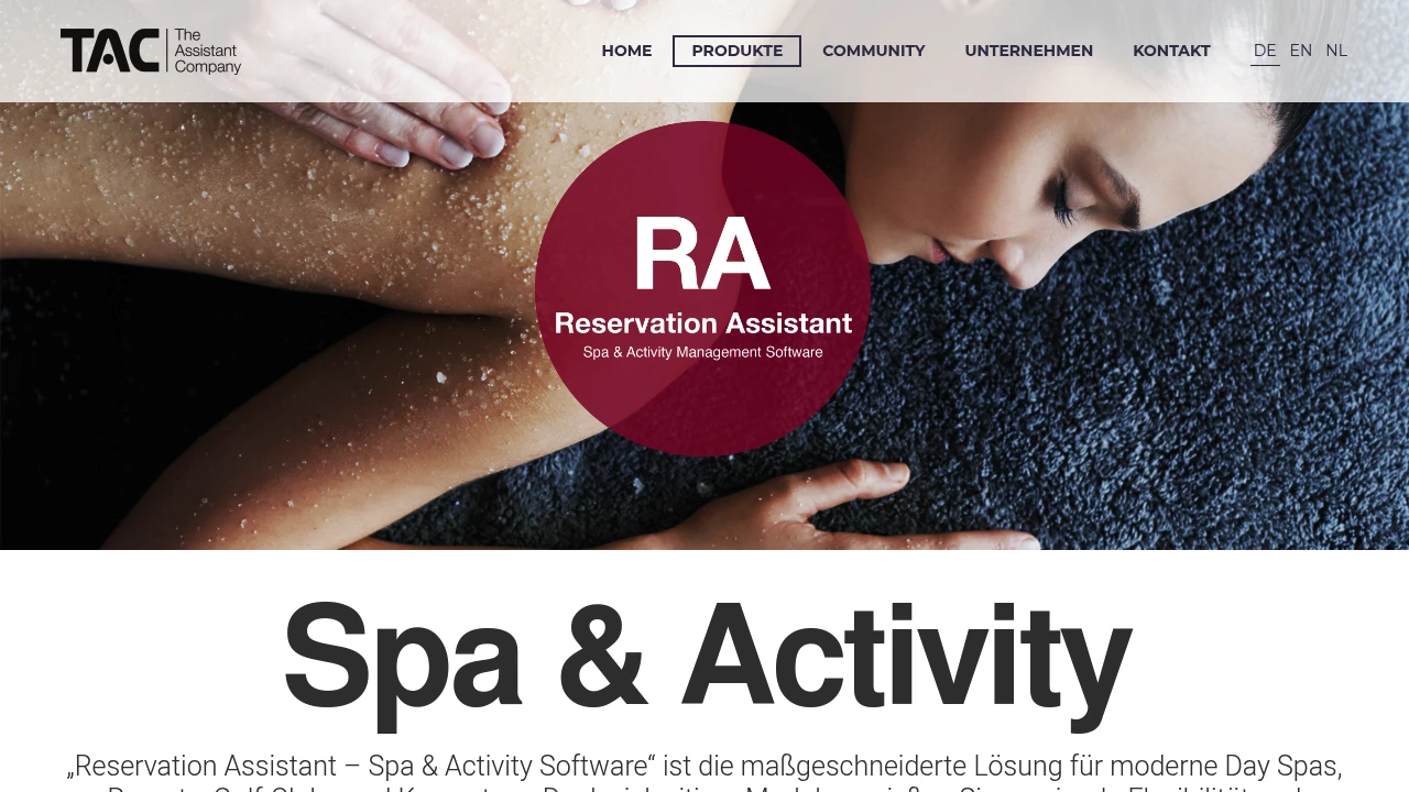 Screenshot of The Assistant Company website