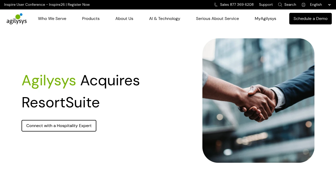 Screenshot of ResortSuite SPA website