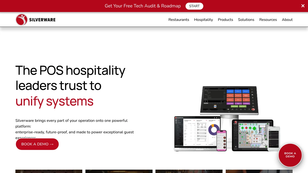 Screenshot of Silverware website
