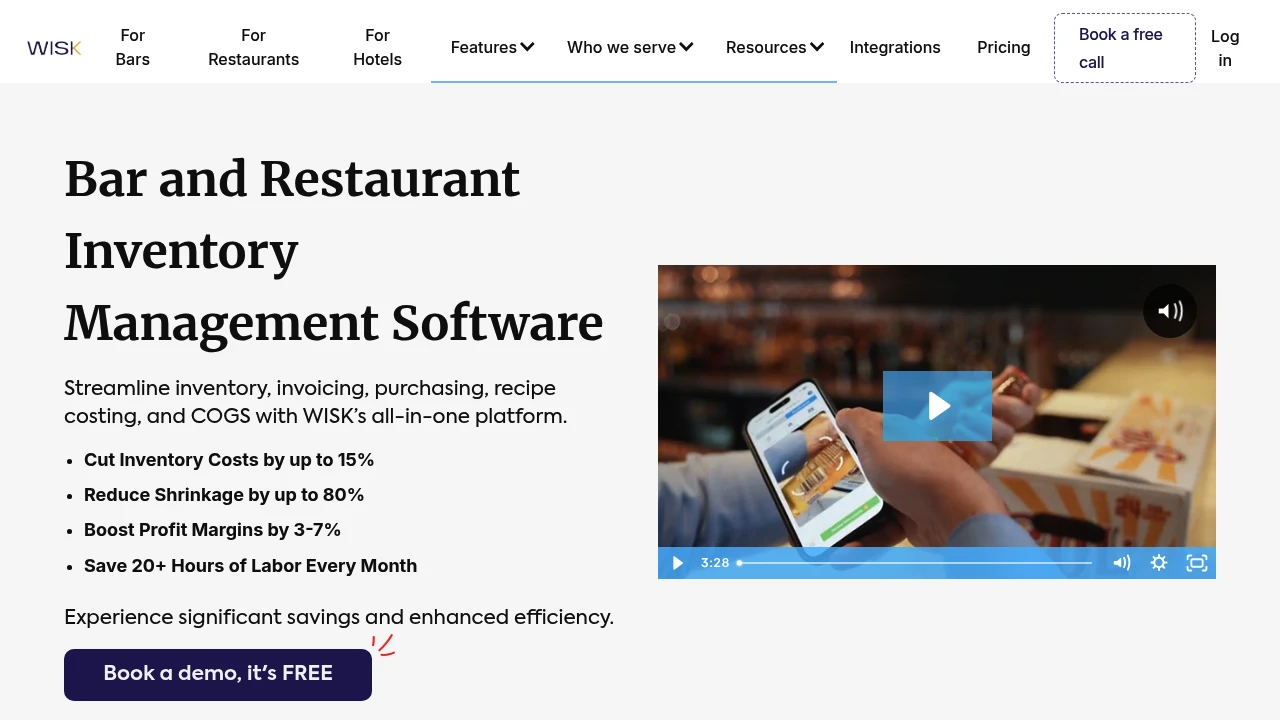 Screenshot of Wisk website