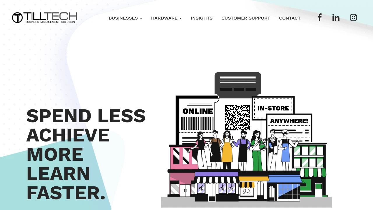 Screenshot of Till Tech website