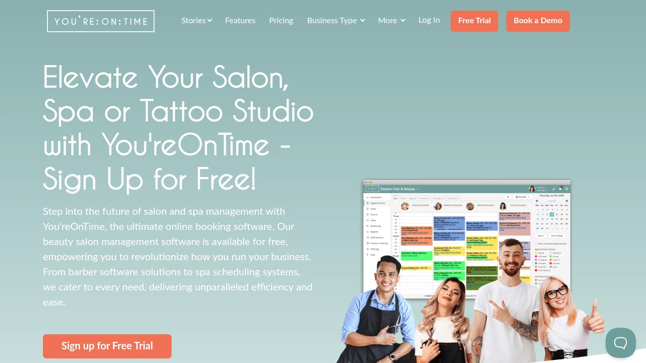 Screenshot of You'reOnTime website
