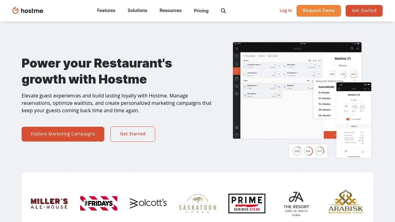 Screenshot of Hostme website